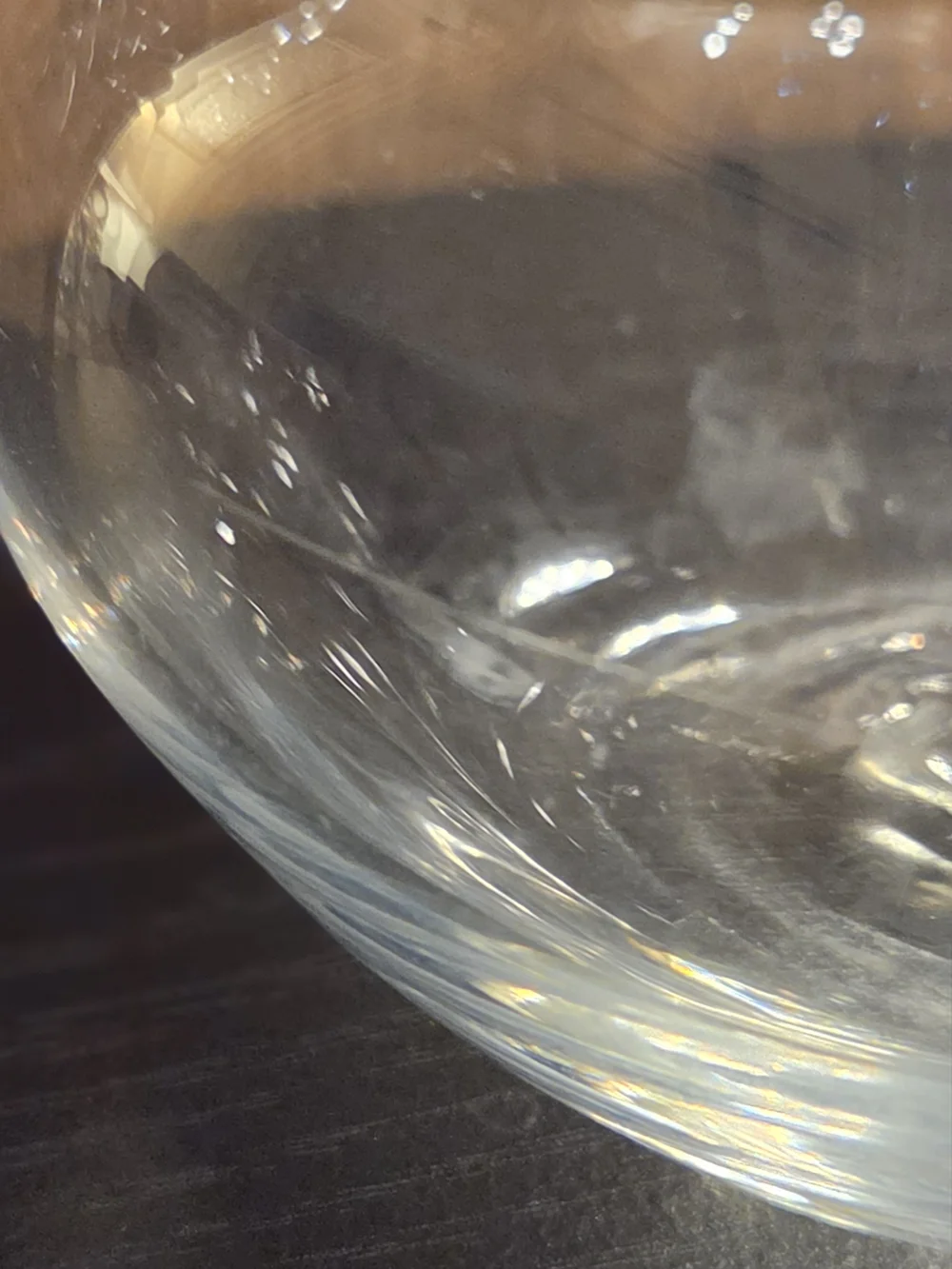 Vintage Handmade Art Glass Clear & Blue Spiral Coil Vase 7